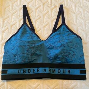 Under Armour Women's Blue and Black Sports Bra